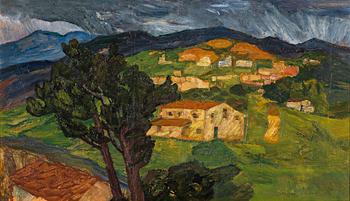 467. Helmer Osslund, "I stadens utkant, Siena" (On the outskirts of town, Siena, scene from Italy).