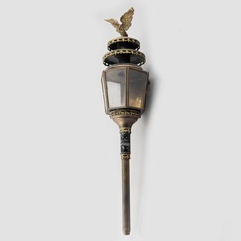 A carriage lantern, 20th century.