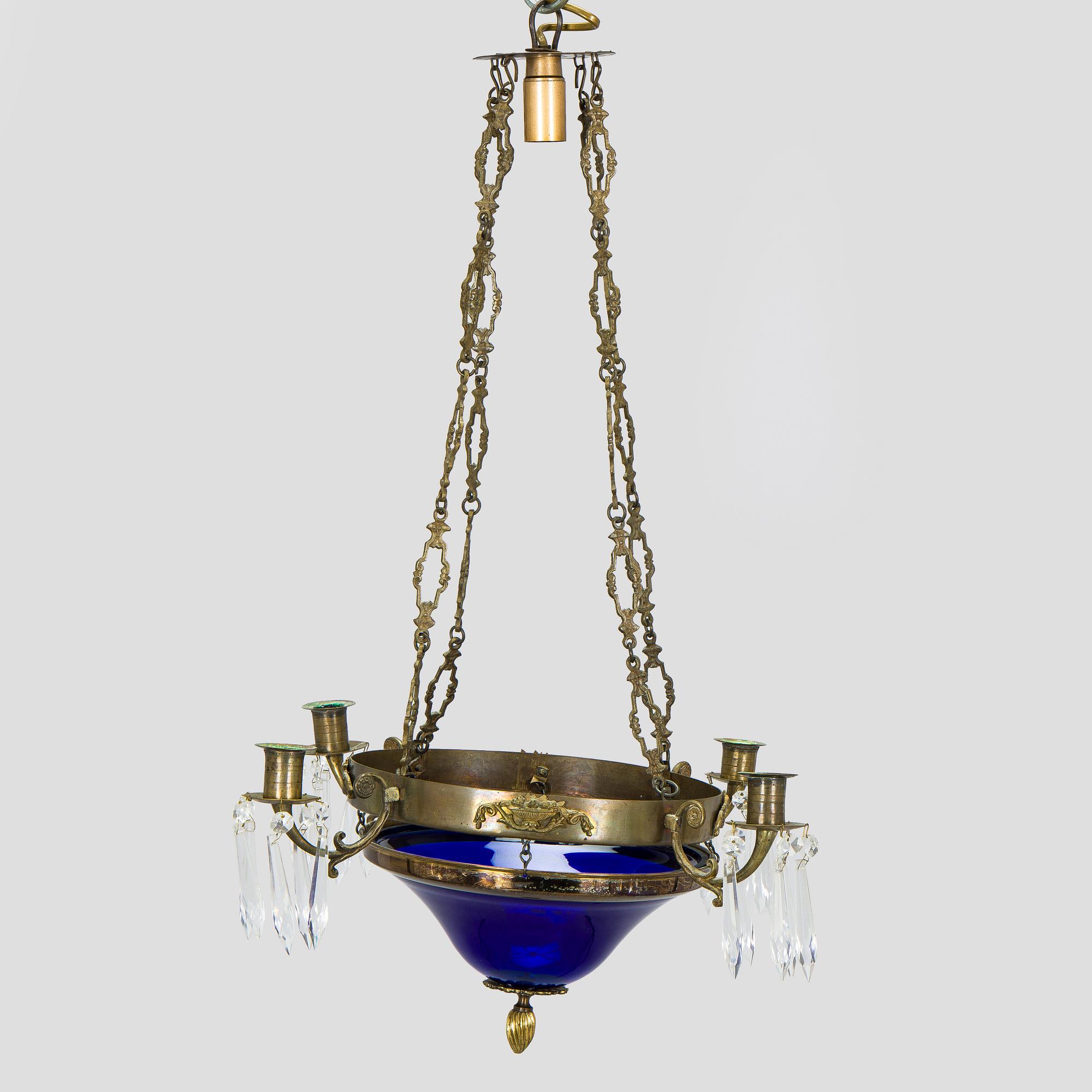 A pendant ceiling lamp, early 20th century.