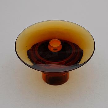 LJUSSTAKE, glas, "Ambra" signerad Nanny Still, Riihimäen Lasi.