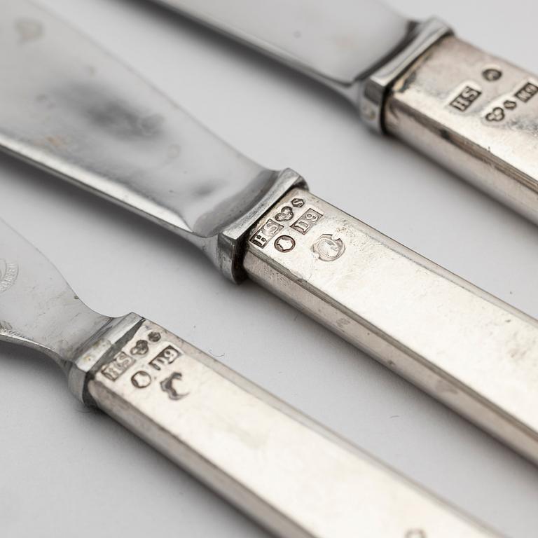 Hugo Strömdal, bestick 35 delar, 'Grand Prix', sterling silver, design Kay Bojesen, Stockholm, 1950-1960-tal.