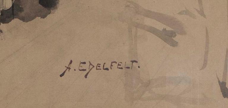 ALBERT EDELFELT, blandteknik, sign.