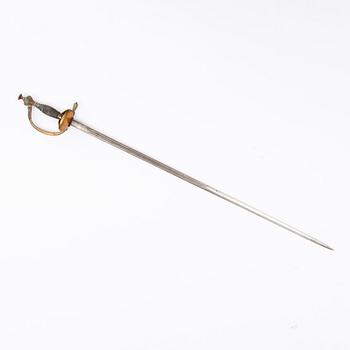 A late 19th Century short sword, probably Russian model 1798.