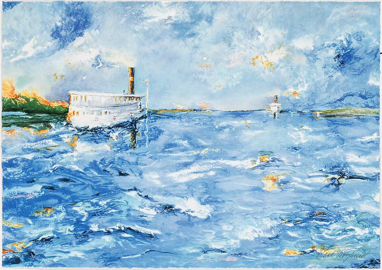 KARL HÖGLUND, litografi, signerad samt numrerad 143/360.