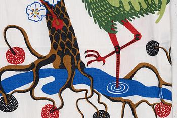 Josef Frank, a pair of 'Gröna Fåglar', (Green Birds) curtains, Svenskt Tenn.