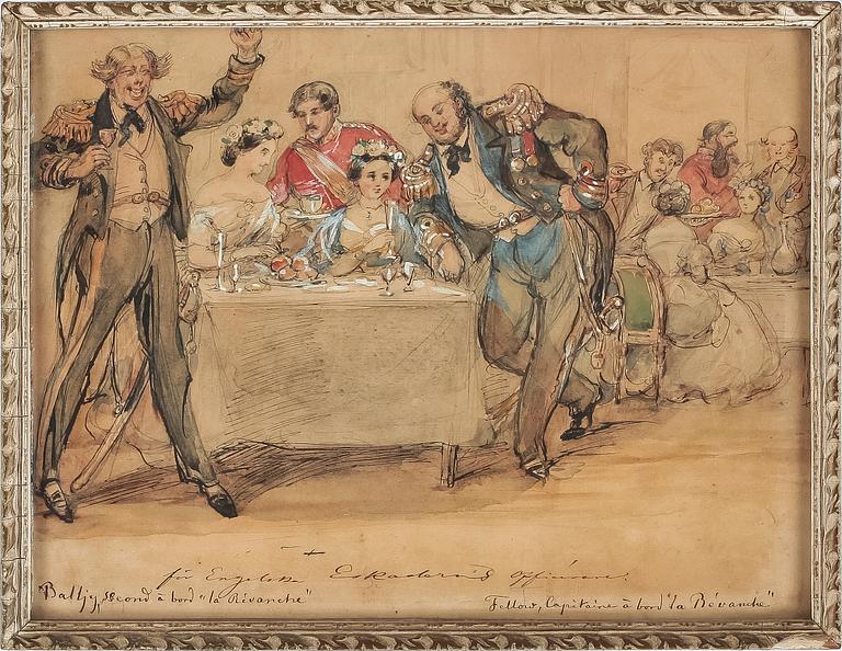 FRITZ VON DARDEL, Akvarell och tusch på papper.