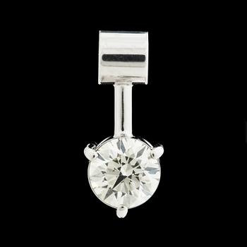 HÄNGE, 18 k vitguld med briljantslipad diamant 0,77 ct. Vikt ca 0,9 g.