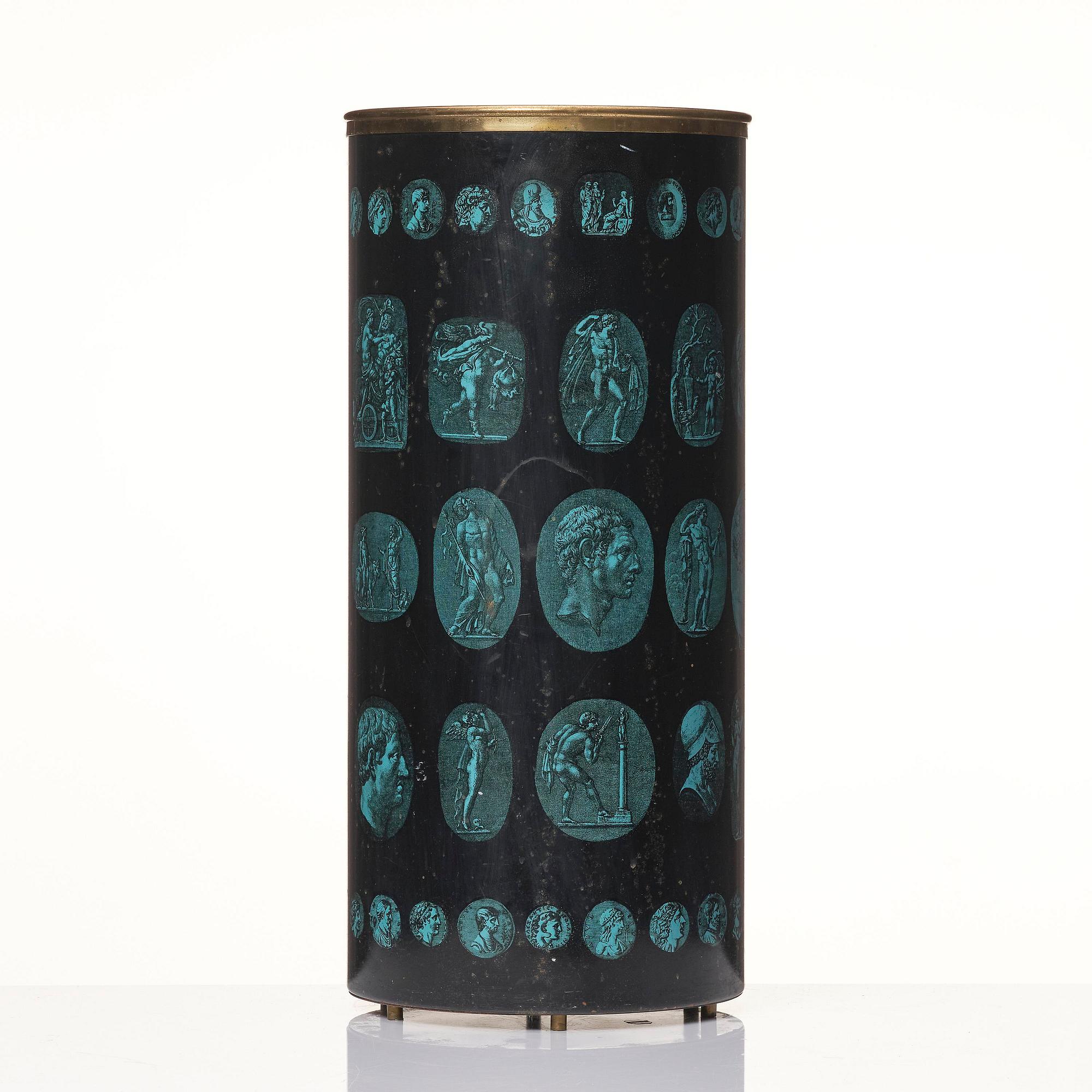 Piero Fornasetti, a "Cammei" umbrella stand, Milano, Italy, ca 1960s.