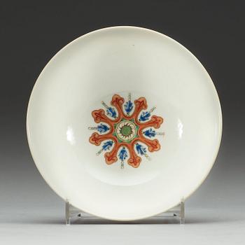 A Chinese enamelled sgrafitto bowl, 20th Century, with Daoguang seal mark.