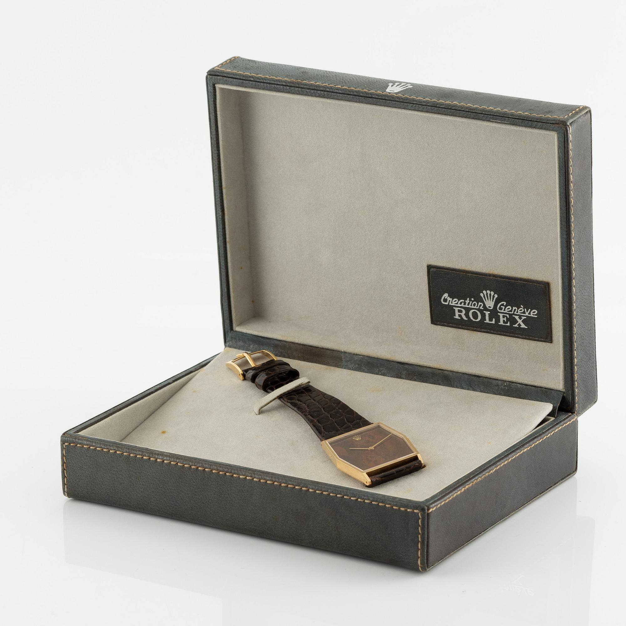 Rolex, Cellini, "Wood Dial", armbandsur, 29 mm.