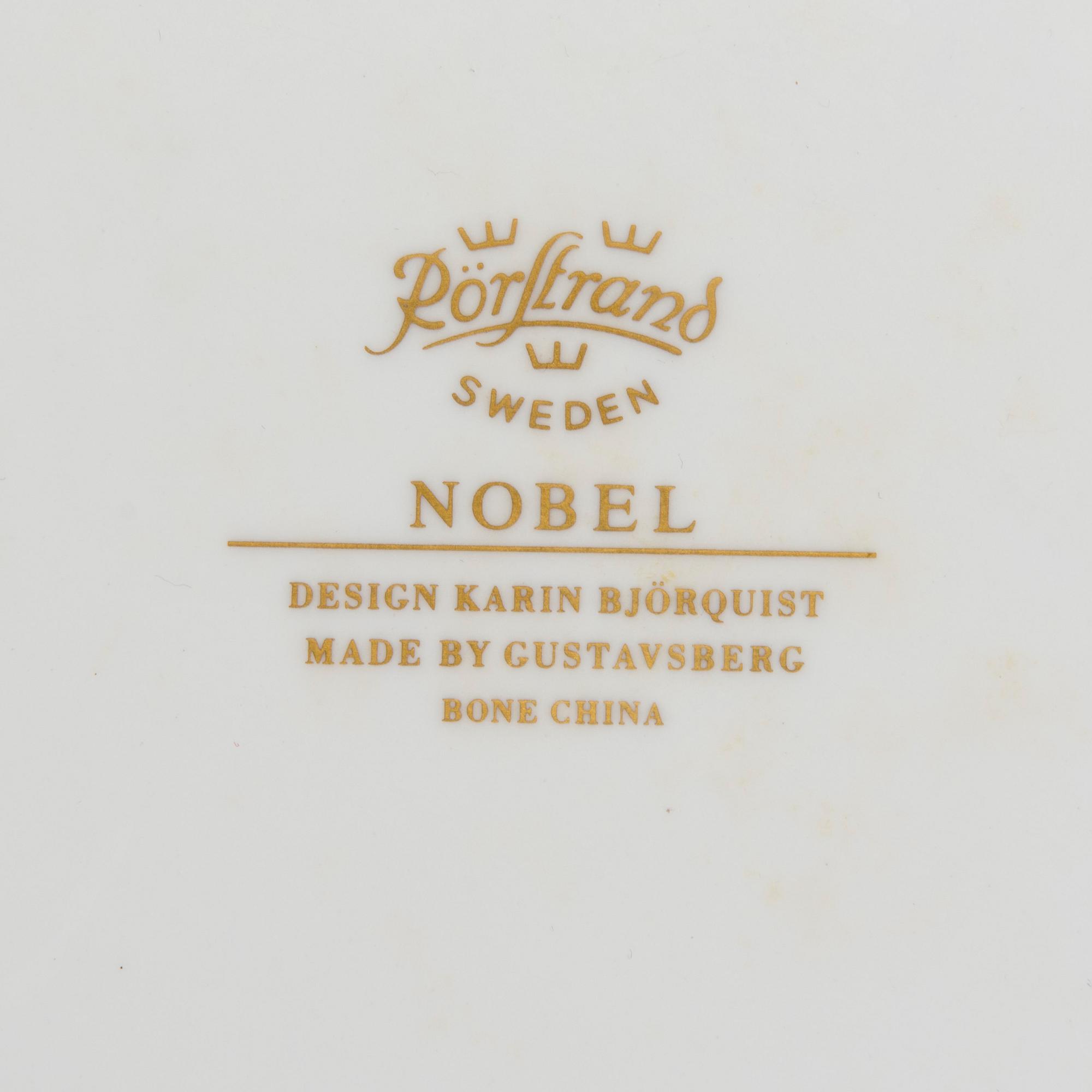 TALLRIKAR, 11 st, poslin, "Nobel", design Karin Björquist, Rörstrand/Gustavsberg.