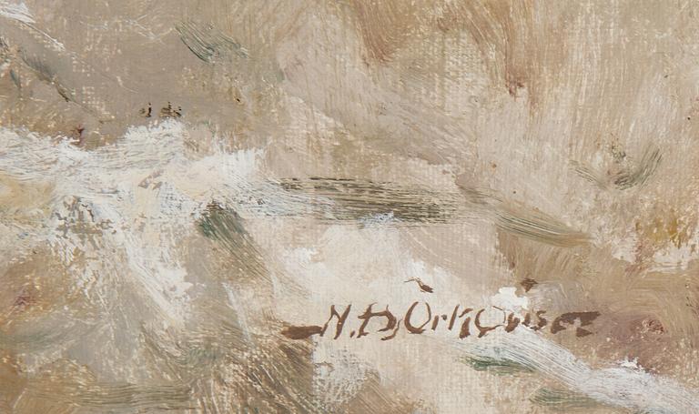 Nils Björkqvist, oil on canvas, signed.
