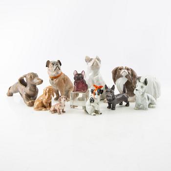 Figurines 10 pcs including Bing & Grøndahl 20th century.