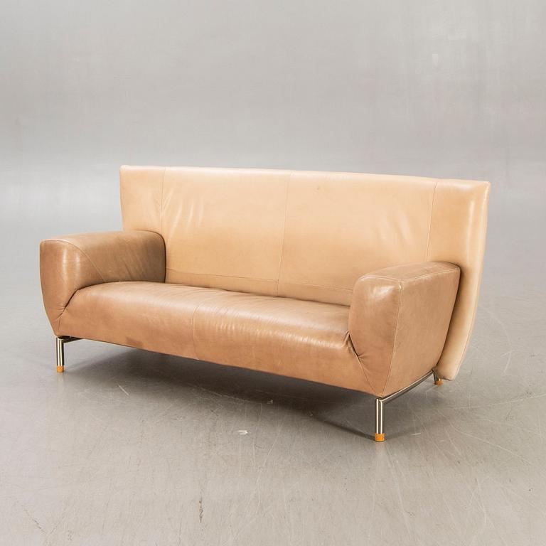 A Gerard van den Berg leather sofa later part of the 20th century.