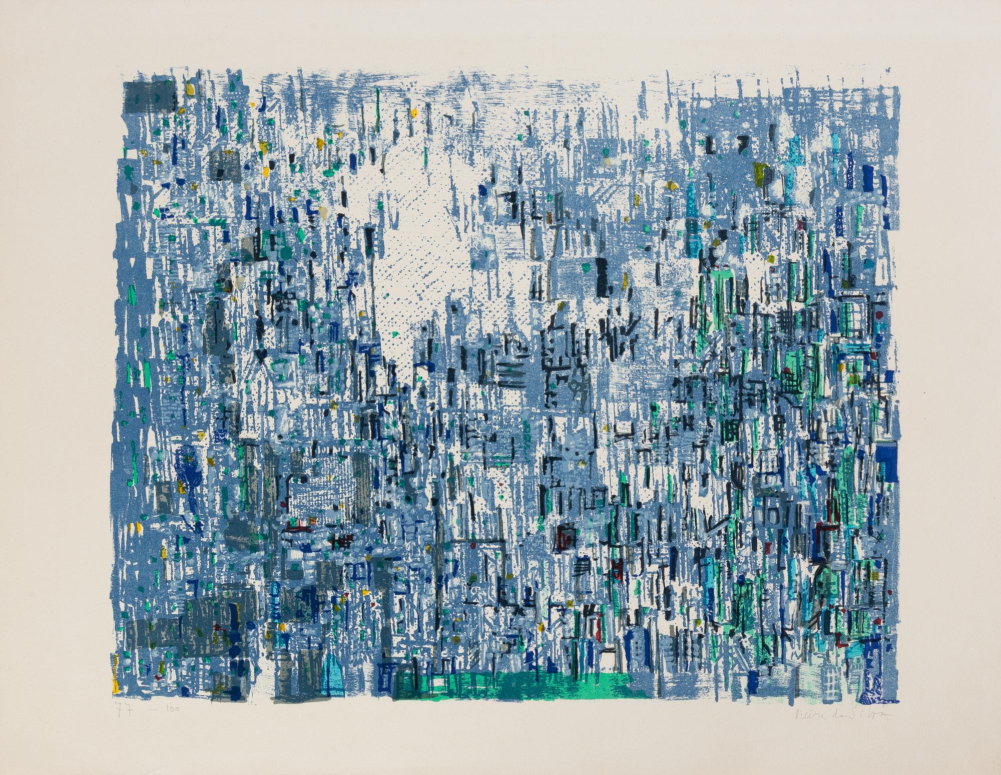 Maria Helena Vieira da Silva, "Morges (Dessin Blue)".