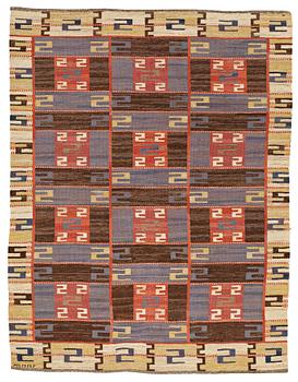 205. Märta Måås-Fjetterström, MATTO, "Blå Esset", flat weave, ca 248,5 x 191,5 cm, signed AB MMF.