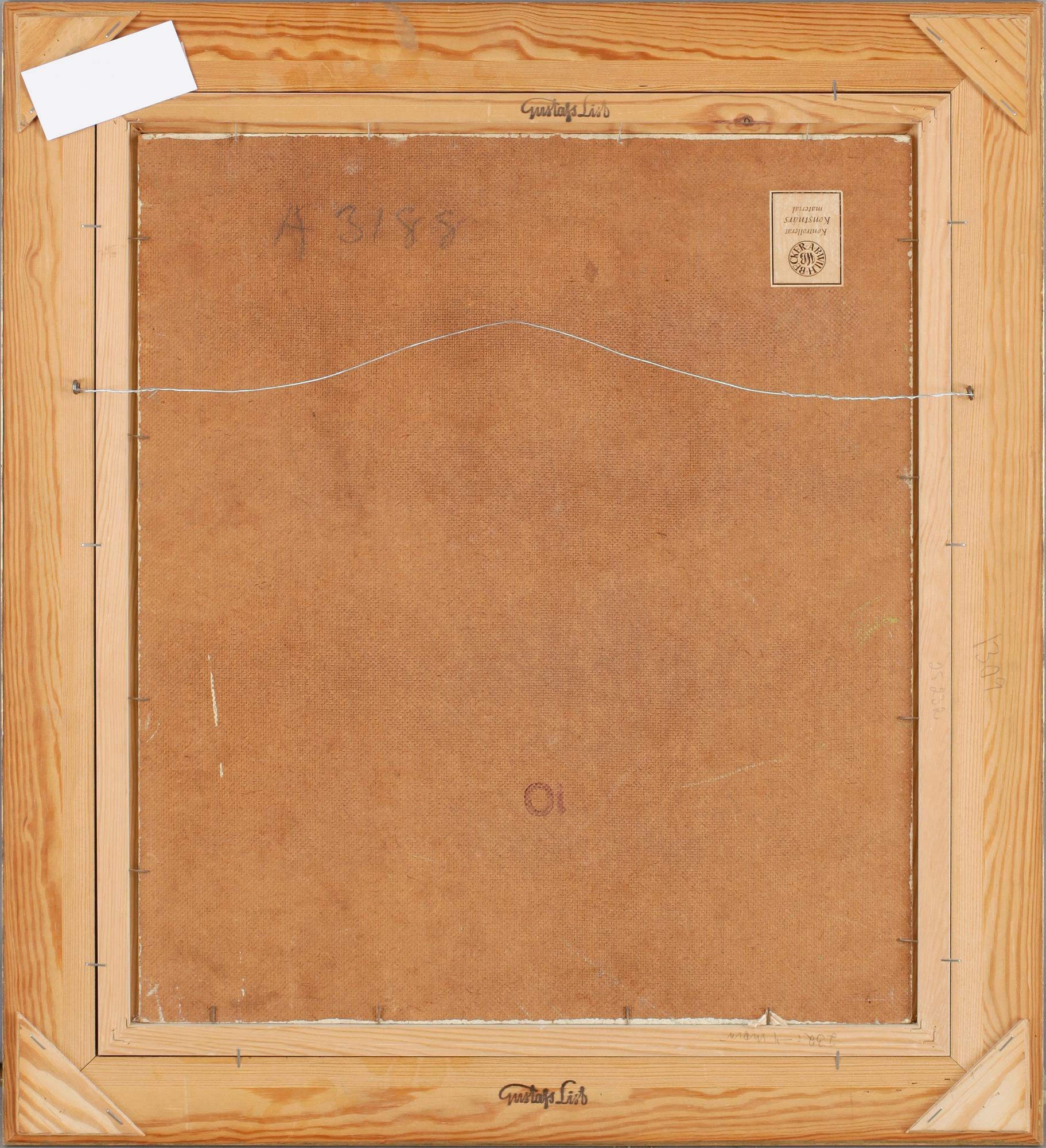 ELSA BACKLUND CELSING, olja på pannå, sign.