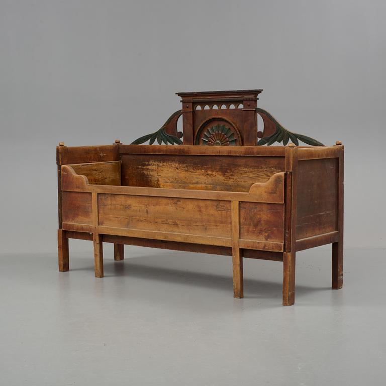 A folk art folding bed from Forsa in Hälsingland, Sweden, first half of the 19th century.