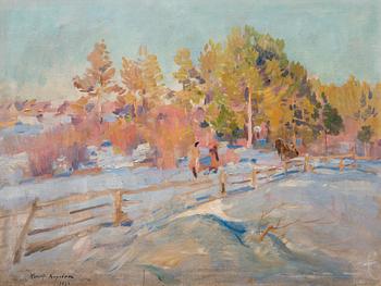 Constantine Korovine, WINTER LANDSCAPE.