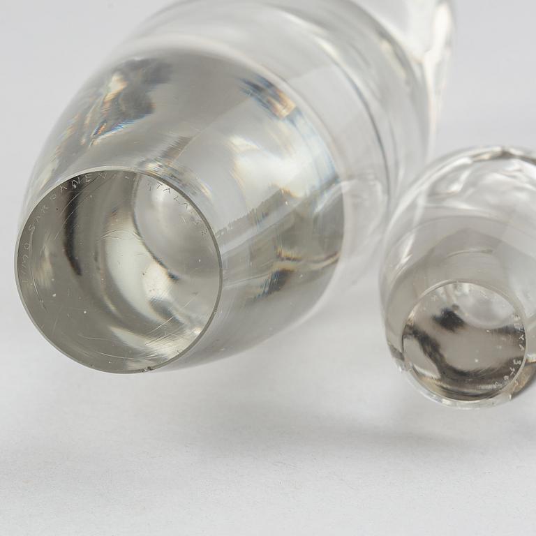 Two 'Orkidé' sculptures/vases by Timo Sarpaneva, Iittala, one dated 1957.