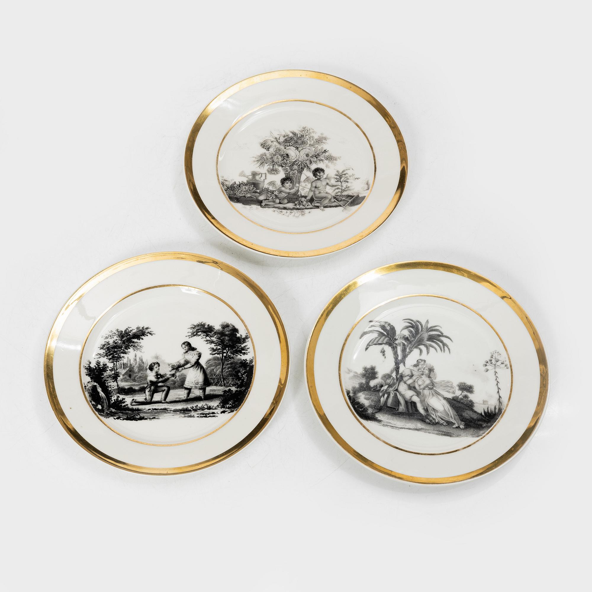 Service pieces, 15 pcs, Empire, first half of the 19th century.