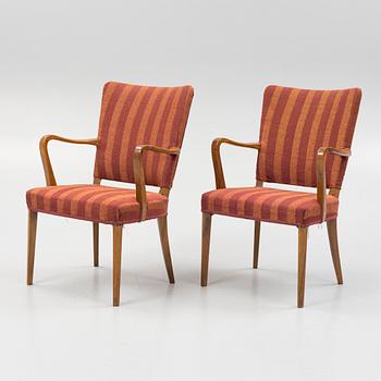 Six armchairs, Aski A.B Svenska kontorsmöbelindustrier, mid 20th century.