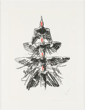 Kimmo Kaivanto, litografi, signerad och daterad -91, numrerad 16/60.