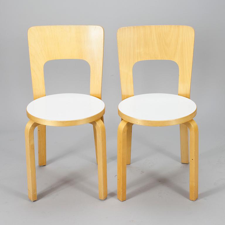 STOLAR, 2 st, modell 66, Alvar Aalto Artek.