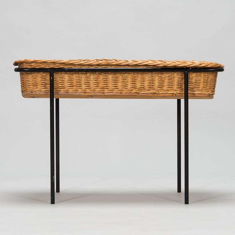 A 1950s/60s rattan flower stand.