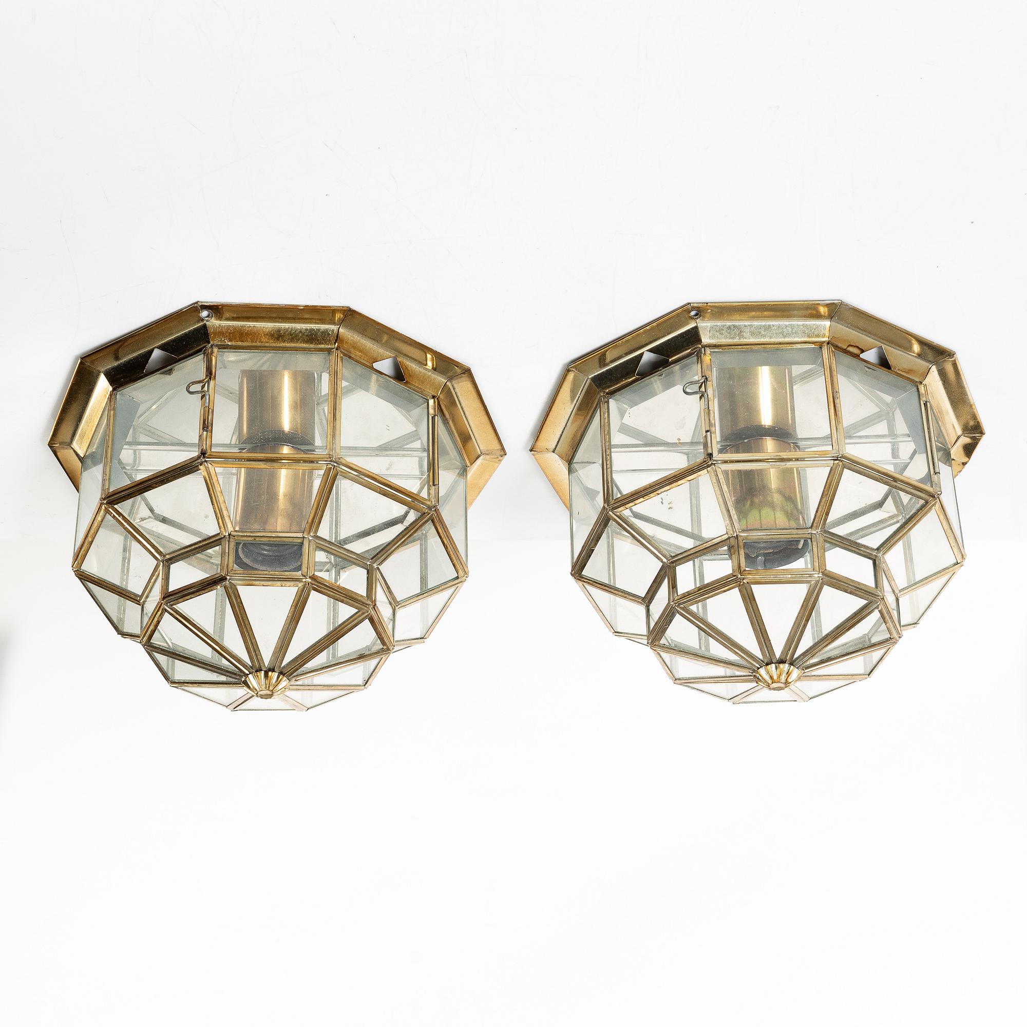 Hijos Esteves, taklampor, ett par, Taurus, Spanien, 1900-talets andra hälft.