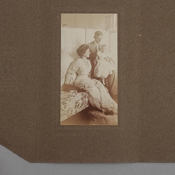 Royal photographs, 2 pieces, signed by Prince Wilhelm and Princess Maria, respectively Maria with Lennart.