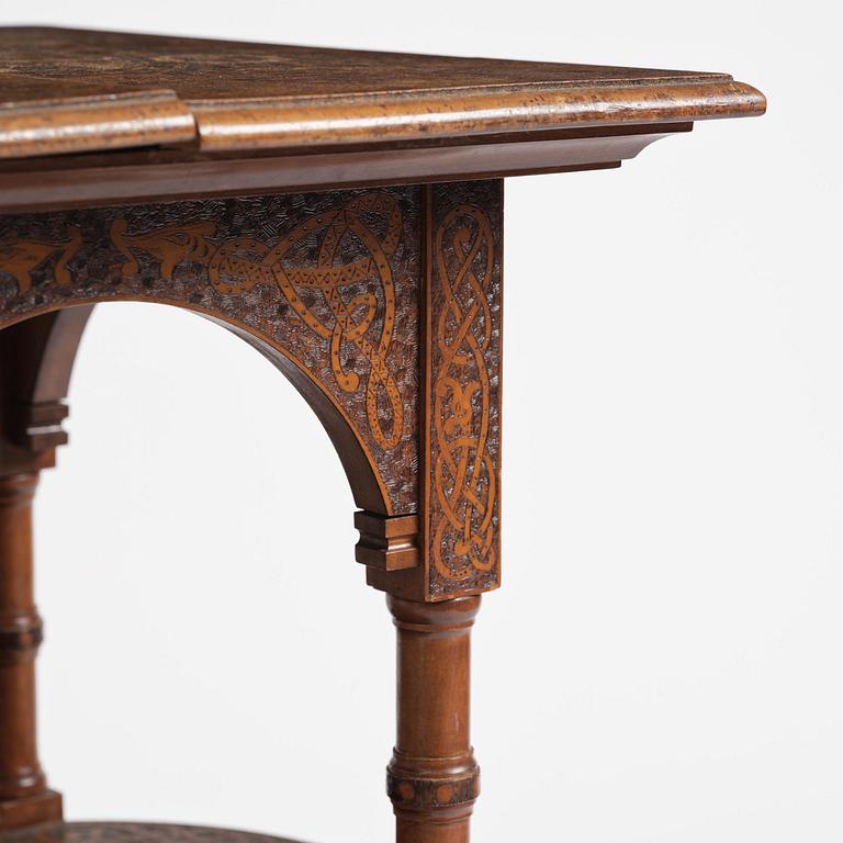 Table, probably Norway, Old Norse style, late 19th century.