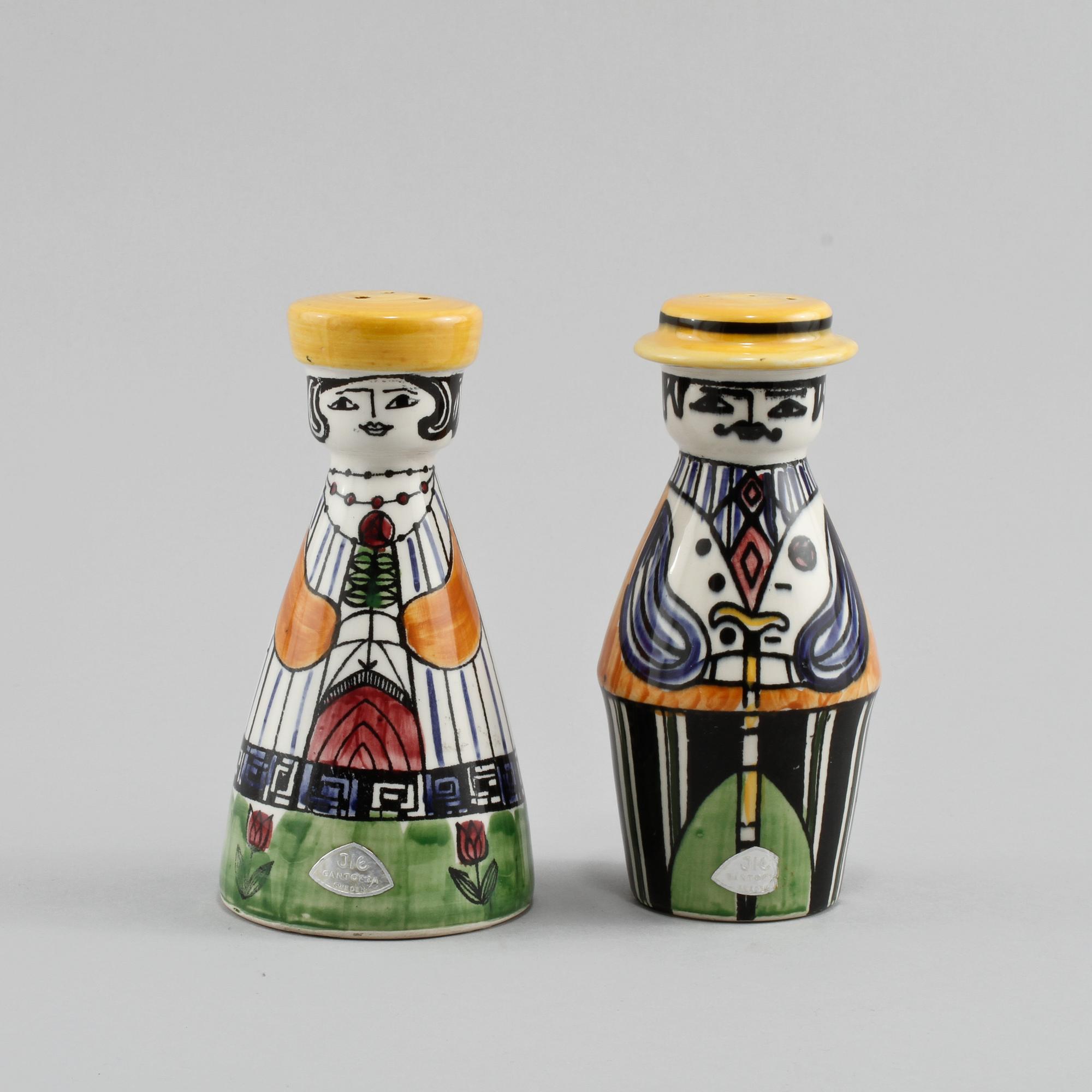 SALT och PEPPARKAR, flintgods, Anita Nylund, JIE Gantofta, 1900-talets andra hälft.