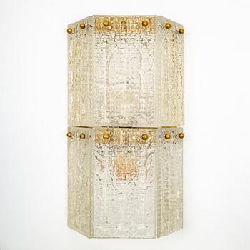 Carl Fagerlund, wall lamps, 4 pcs, Orrefors, second half of the 20th century.