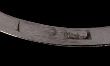 RING, 18k vitguld med 2 briljantslipade diamanter, 0.22 ct, Alton, Falköping, 1969. Vikt 2 g.