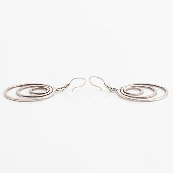 Earrings, one pair, silver.