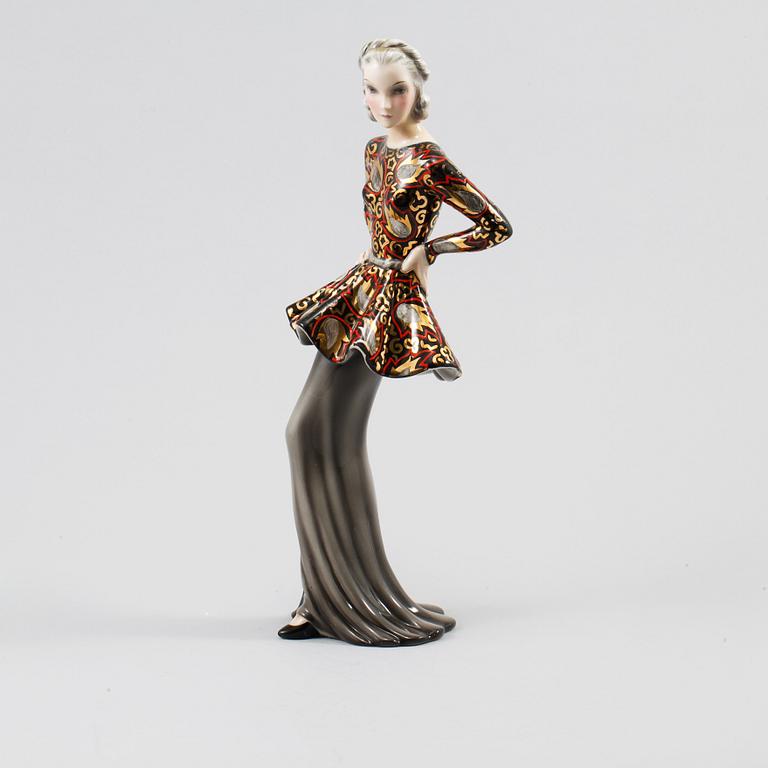 FIGURIN, porslin, Claire Herczeg, Goldscheider, Tyskland, 1920/30-tal.