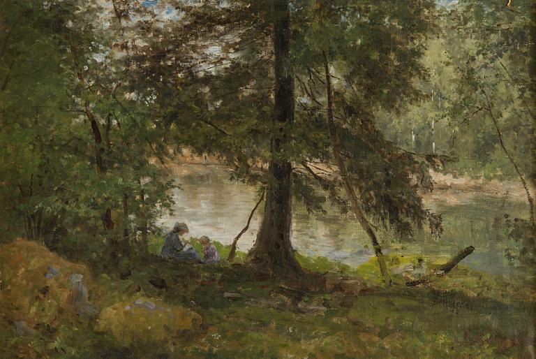 Julia Stigzelius-de Cock, Sommardag vid dammen.