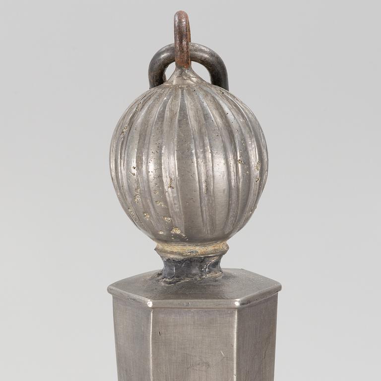 A Swedish Grace pewter chandelier, Sweden, 1920's.