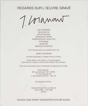 JAMES COIGNARD, Mapp med 8 st carborundum, "Regards sur l'oeuvre gravé", signerade och numerade 3/60.