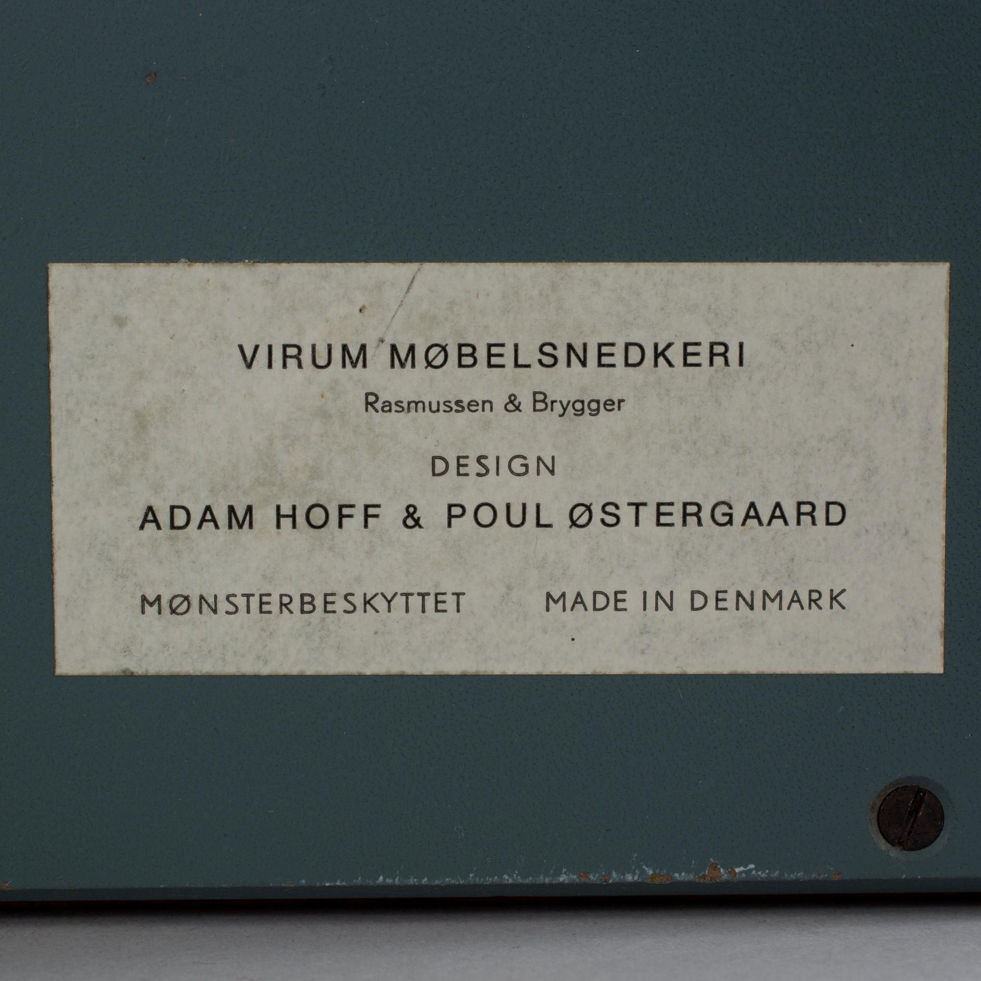 VÄGGHÄNGARE, Adam Hoff & Poul Östergaard för Virum Möbelsnedkeri, Danmark, 1950-60-tal.