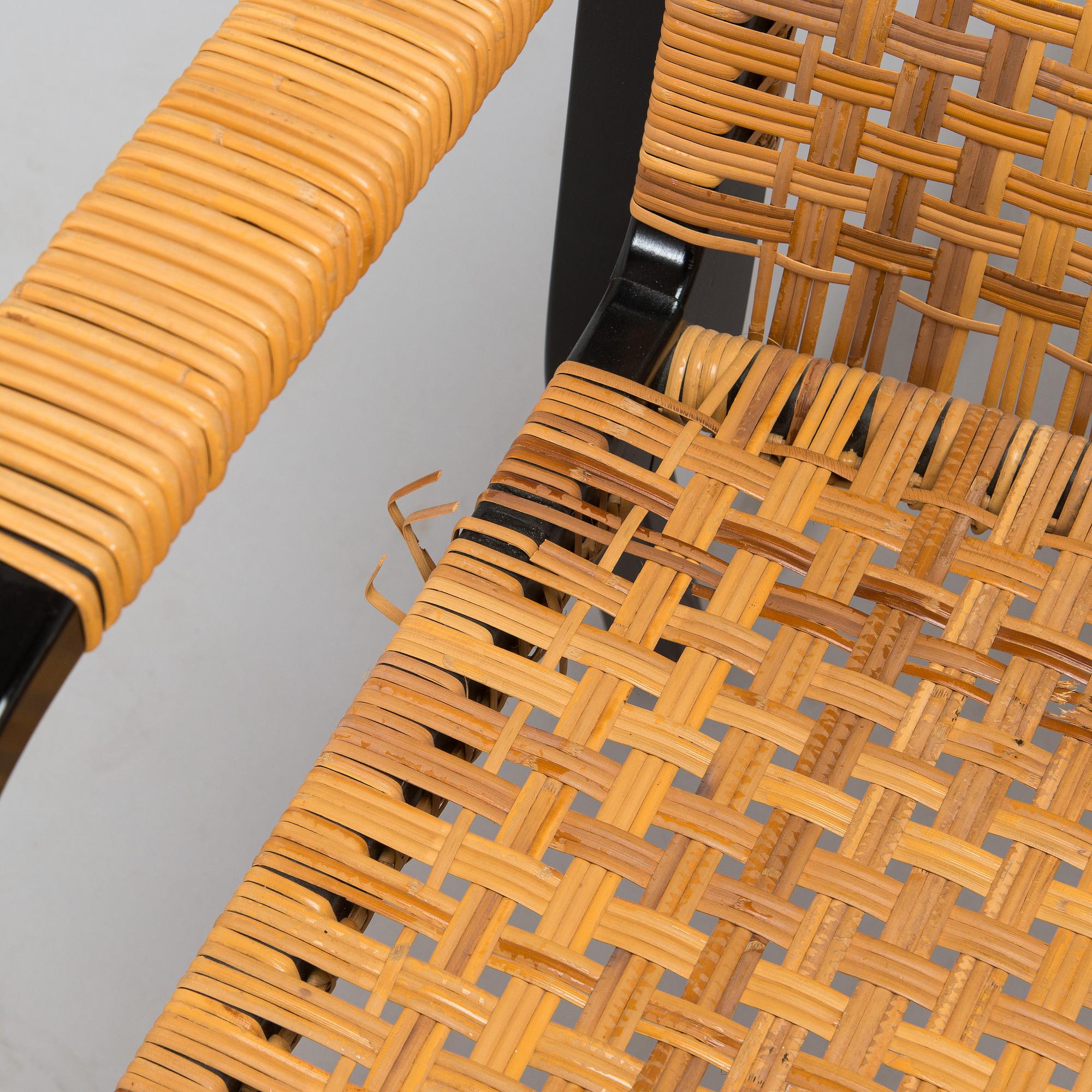 Alvar Aalto, nojatuoleja, 6 kpl, malli 45, Artek 1970-luku.