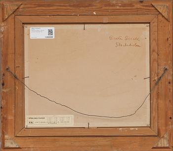 GRETA GERELL, olja på pannå. Signerad.