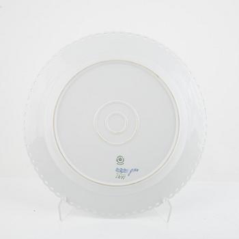 Plates, 3 pcs, porcelain, "Musselmalet", full lace, Royal Copenhagen, Denmark.