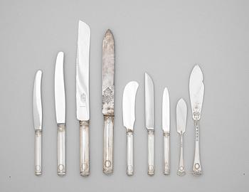 A Swedish 20th century silver 255 piece table-cutlery, mark of WA Bolin, Stockholm 1937. Model Empire I.