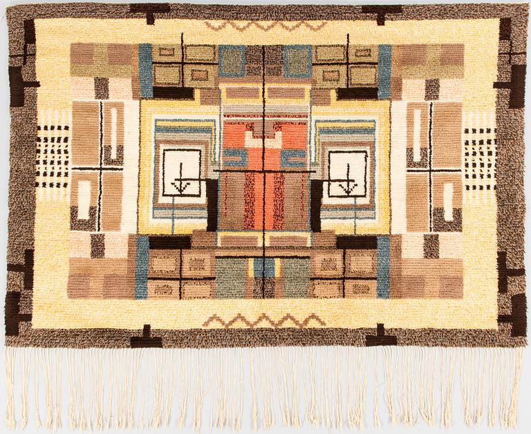 Laila Karttunen, a Finnish long pile rug. Ca 160x110 cm.