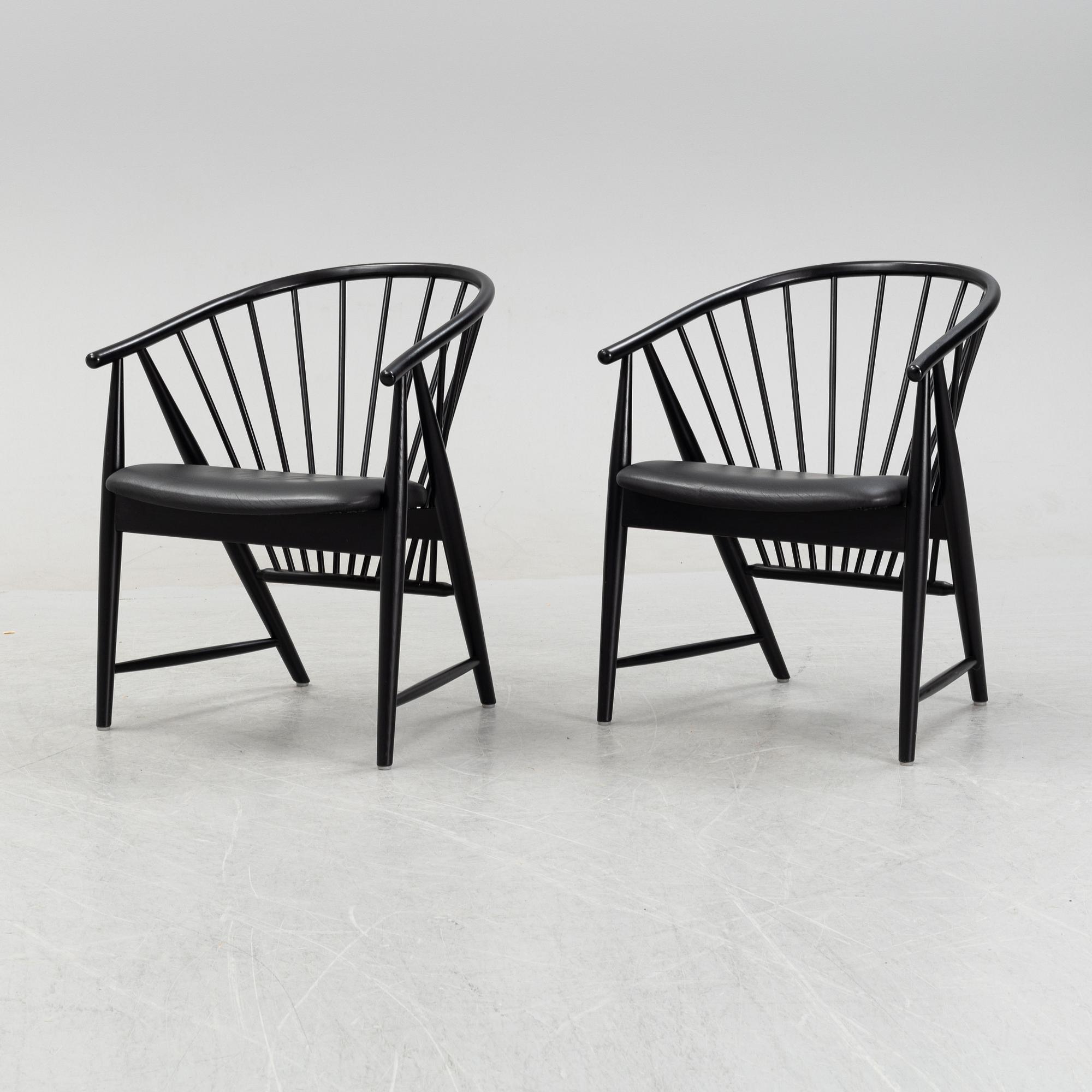 Sonna Rosen, a set of two 'Solfjädern' easy chairs from Gemla, 2007.