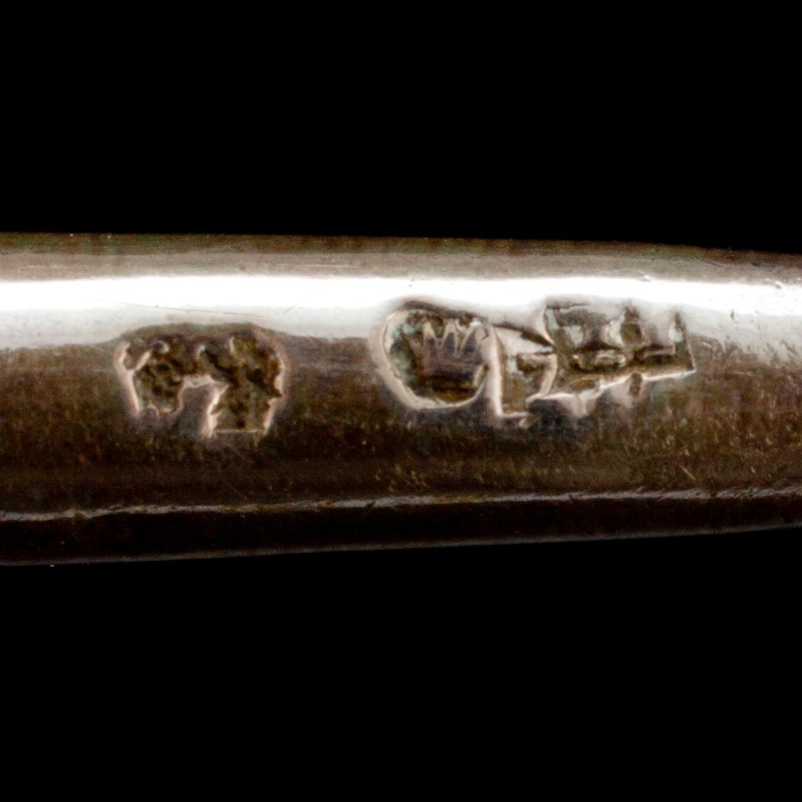 STRÖSKEDAR, 2 st, silver. Finland medlet av 1800-talet. Vikt 108 g.