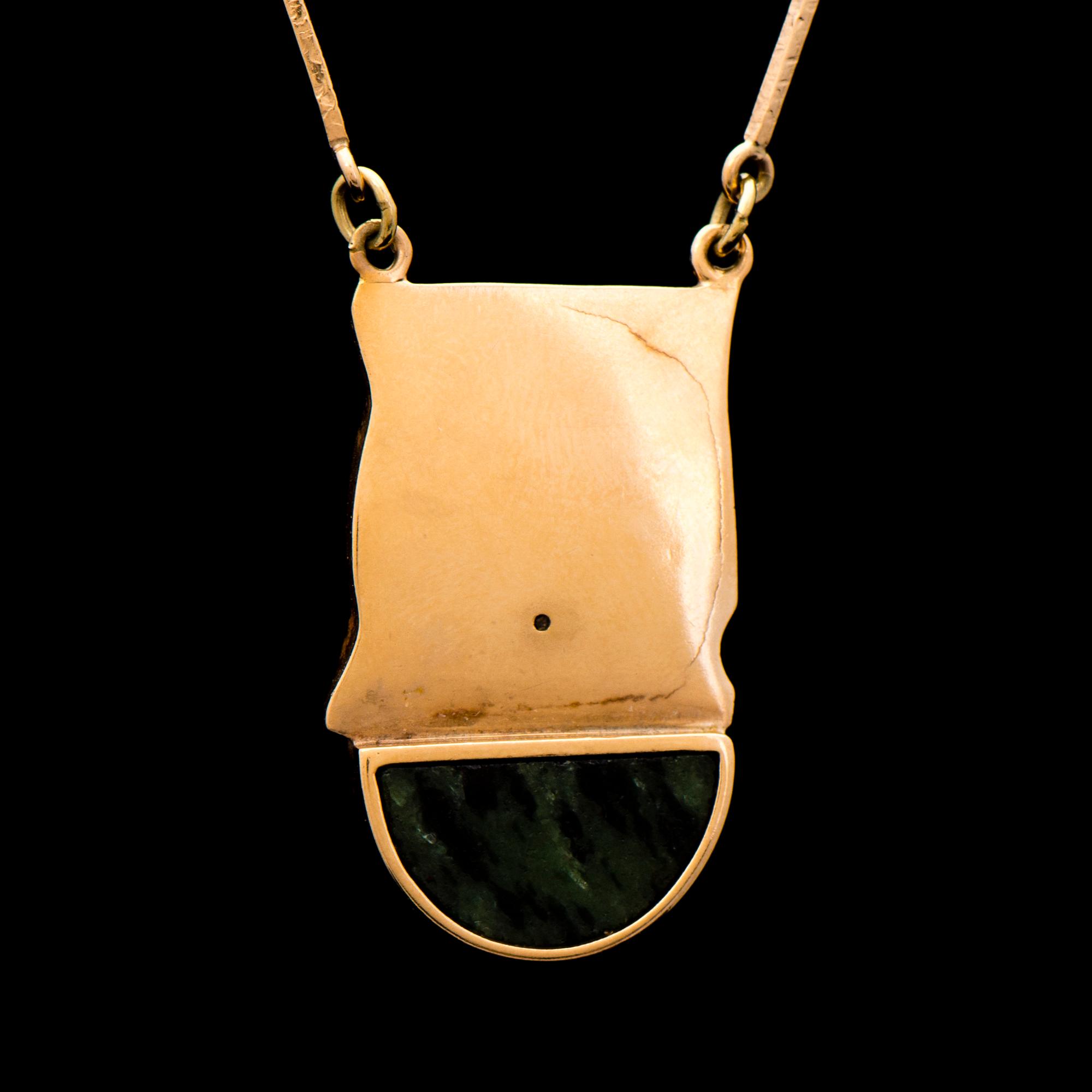 BJÖRN WECKSTRÖM, HALSSMYCKE, "Aztec", diamant, zoisit, 14K guld. Lapponia 1979.