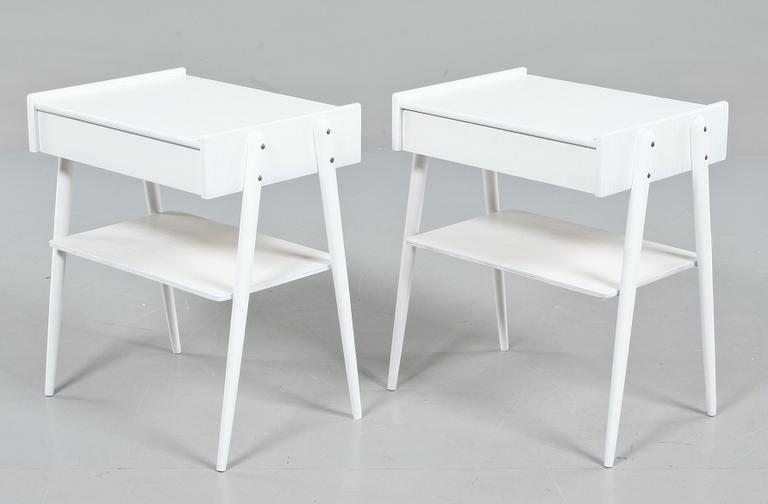 SÄNGBORD, ett par, 1900-talets andra hälft.